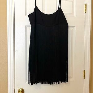 Calvin Klein fringe cocktail dress